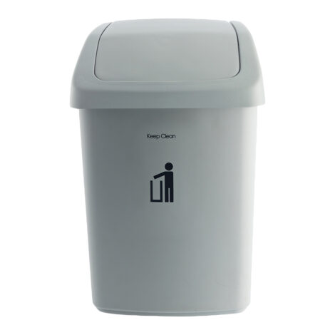 Printed Swing Bin; 50Lts, Greyish White/Black 1