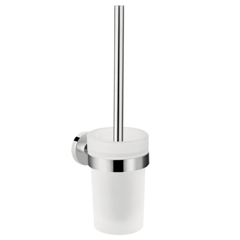 Logis Universal: Toilet Brush + Holder; Wall Mount, Chrome Plated 1