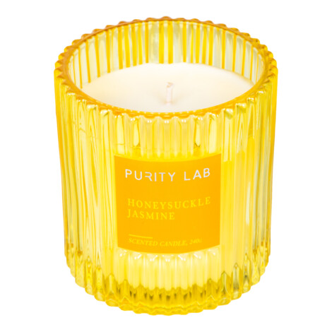 Scented Candle In Glass Jar: 8oz, Honey Suckle/Jasmine 1