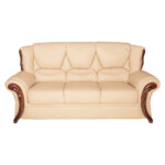 Leather Sofa: 7-Seater (3+2+1+1), Col. 17, Rose White