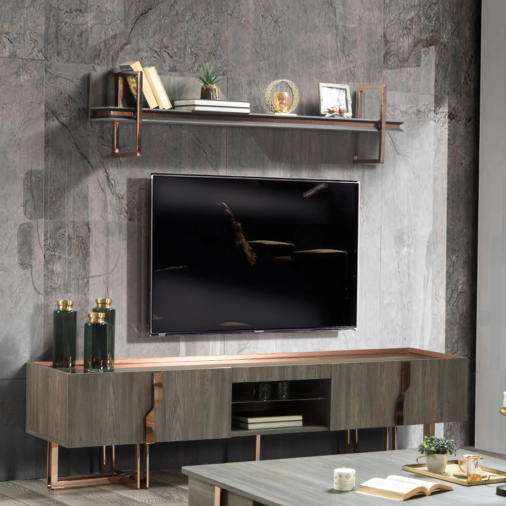 TV Cabinet; (200x47x50)cm, Brown | TACC - shop online today!
