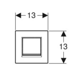 Geberit: Urinal Flush Control With Pneumatic Flush Actuator Plate Type 30, Bright/Matt Chrome Plated