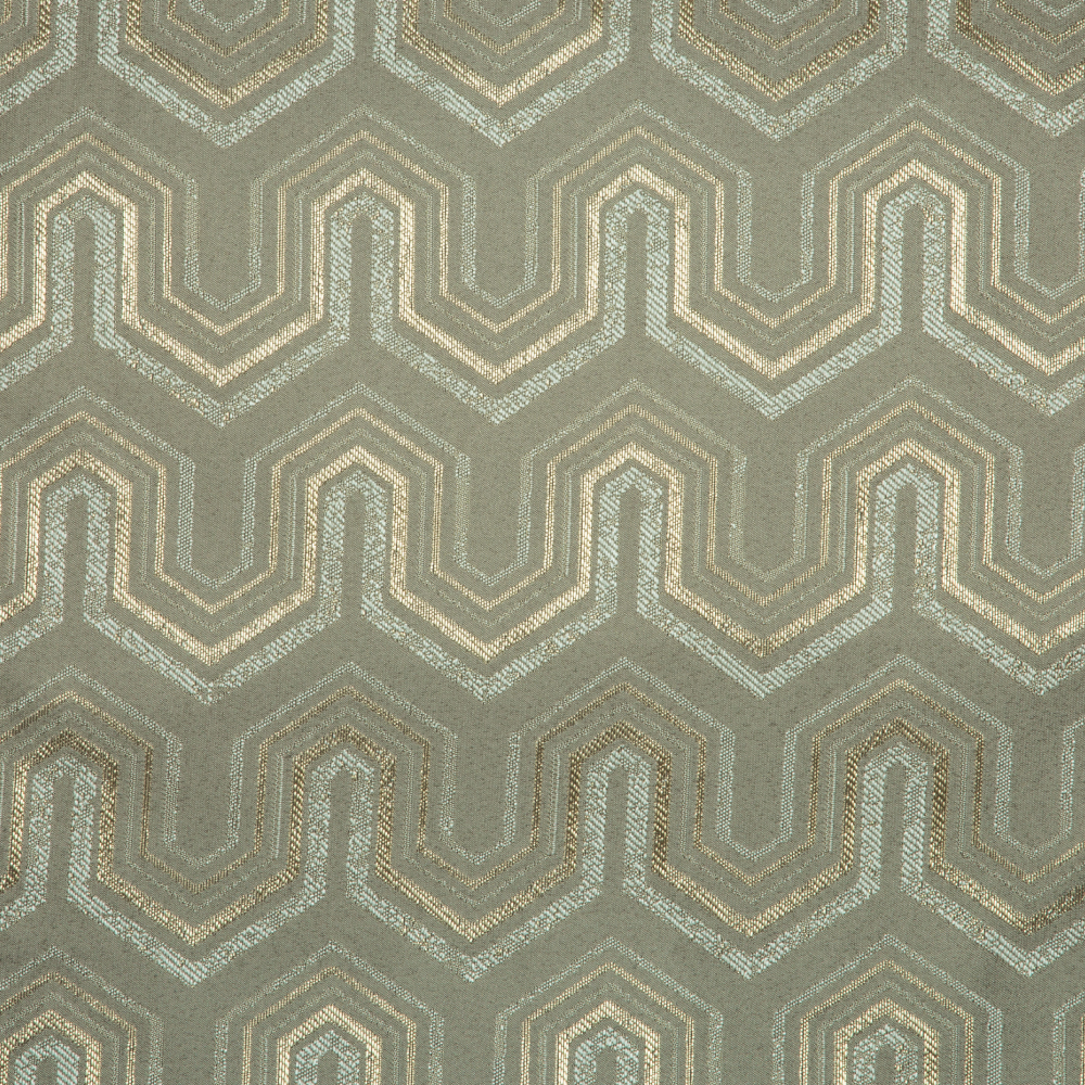 Mozart Texturted Chevron Patterned Polyester Curtain Fabric; 280cm, Grey/Brown 1