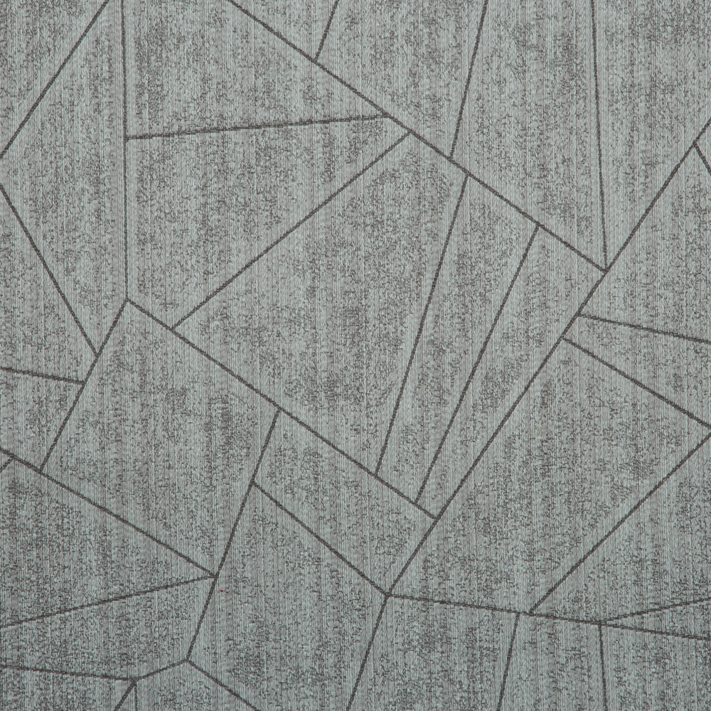 Renfe Textured Geometric Patterns Polyester Cotton Jacquard Fabric; 280cm, Grey/Purple 1