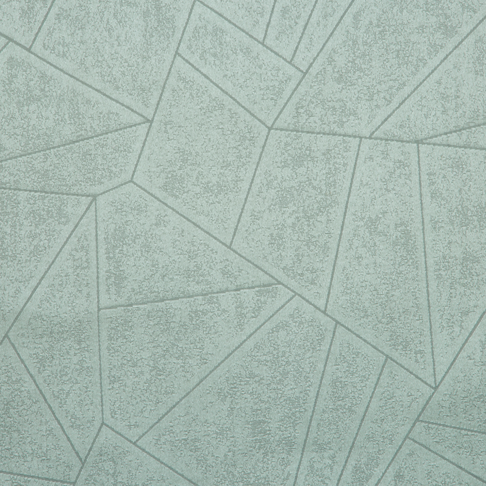 Renfe Textured Geometric Patterns Polyester Cotton Jacquard Fabric; 280cm, Pastel Green 1