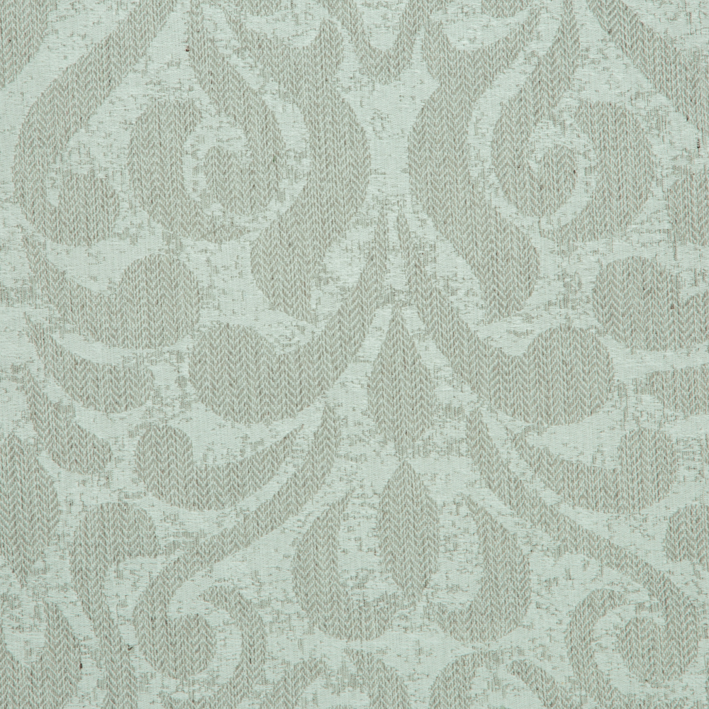 Savona Collection Brocade Patterned Polyester Cotton Jacquard Fabric; 280cm, Light Grey 1