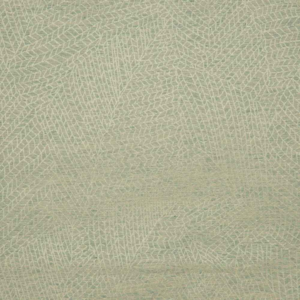 Savona Collection Herringbone Pattern Polyester Cotton Jacquard Fabric; 280cm, Beige/Green 1