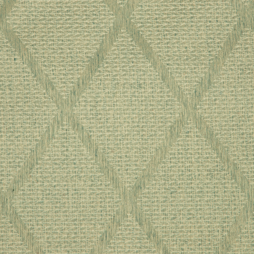 Savona Collection Diamond Patterned Polyester Cotton Jacquard Fabric; 280cm, Beige/Green  1