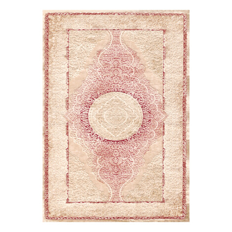 Modevsa: Chenille Rectangular Centre Medallion Carpet Rug: (200×300)cm, Brown 1