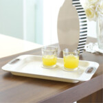 Duo Serving Tray, Cream/Grey