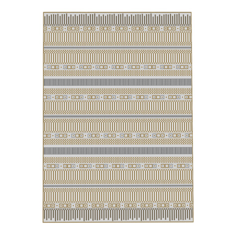 Oriental Weavers: Oria Bohemian Stripe Pattern Carpet Rug; (80×150)cm, Brown 1