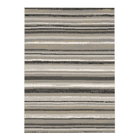 Oriental Weavers: Oria Shadow Stripe Pattern Carpet Rug; (200x290cm), Grey 1