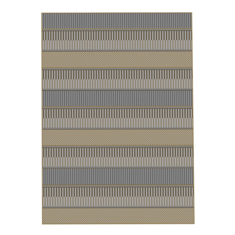 Oriental Weavers: Oria Tribal Stripe Pattern Carpet Rug; (200x290cm), Grey/Brown 1