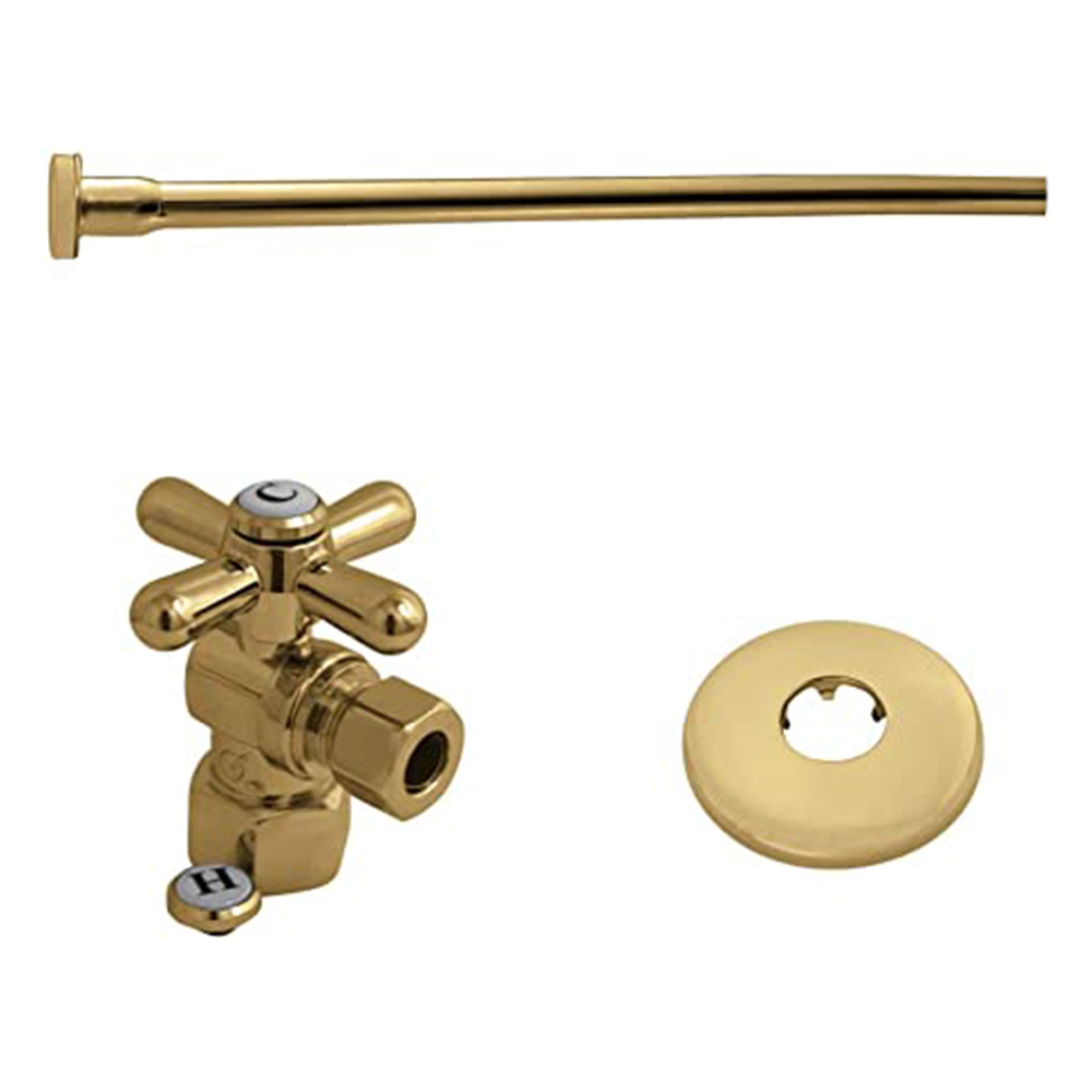 Docol: Fixing Screw – Classic Escutcheon – Polished Brass 1