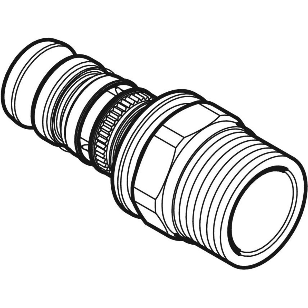 Geberit Mepla: Male Threaded Adapter; 16mm x R3/8''