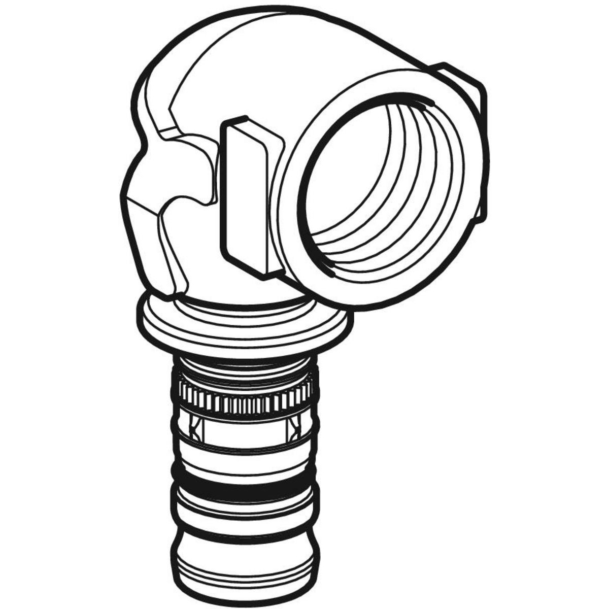 Geberit Mepla: Female Threaded Bend Adapter: 90deg; 16mm x 3/4''