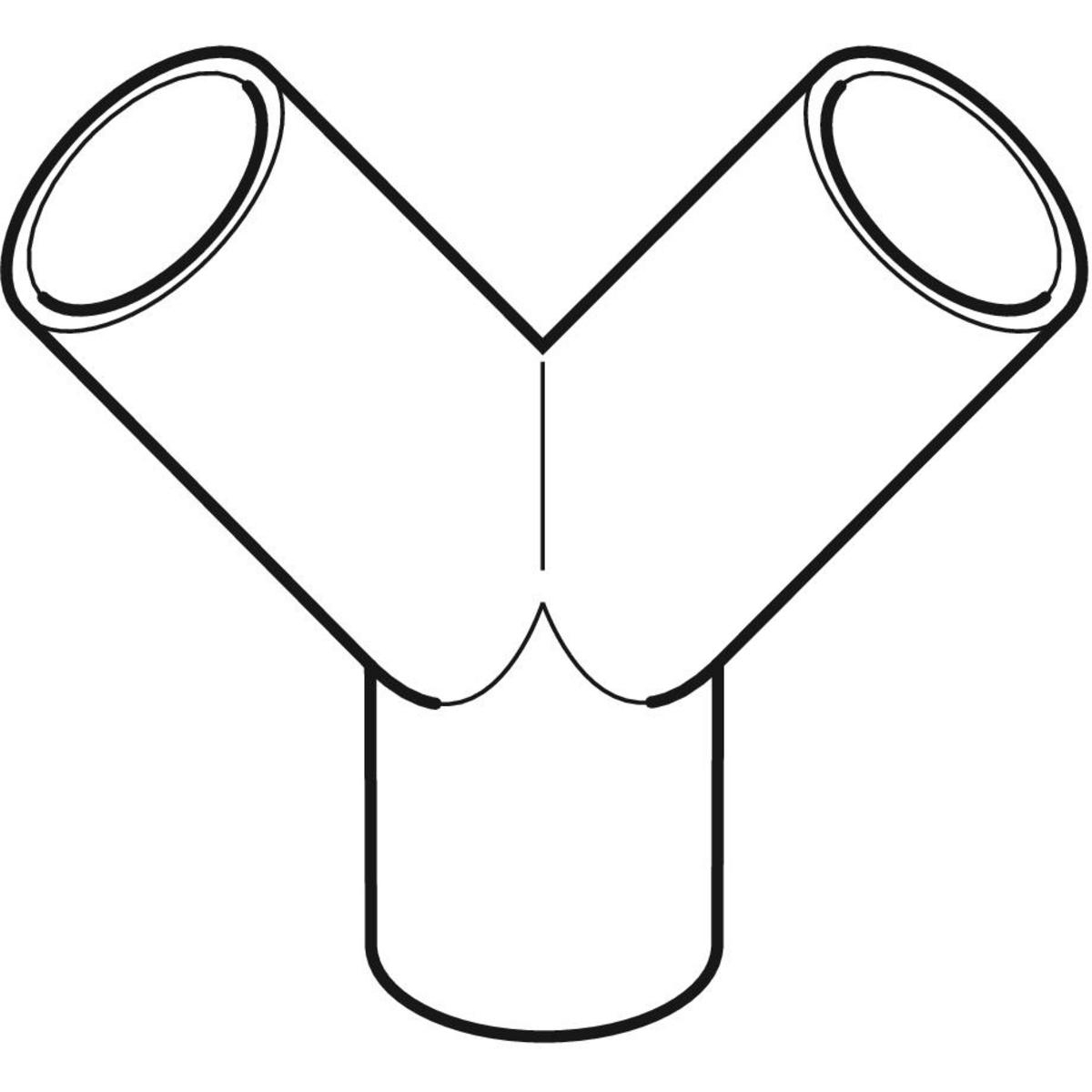 Geberit: HDPE Y Branch Fitting 2x30deg; (63x56)mm