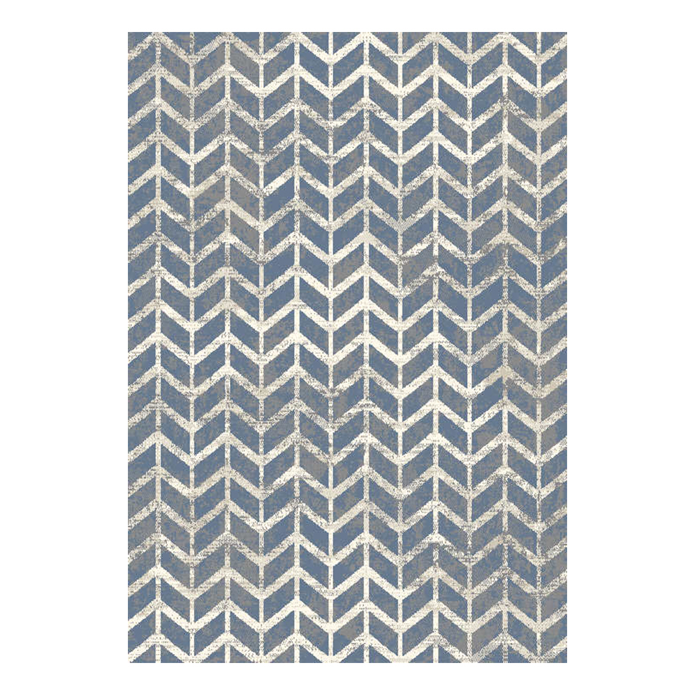 Cornelia 3600 Zigzag Pattern Carpet Rug; (160×230)cm, Blue 1