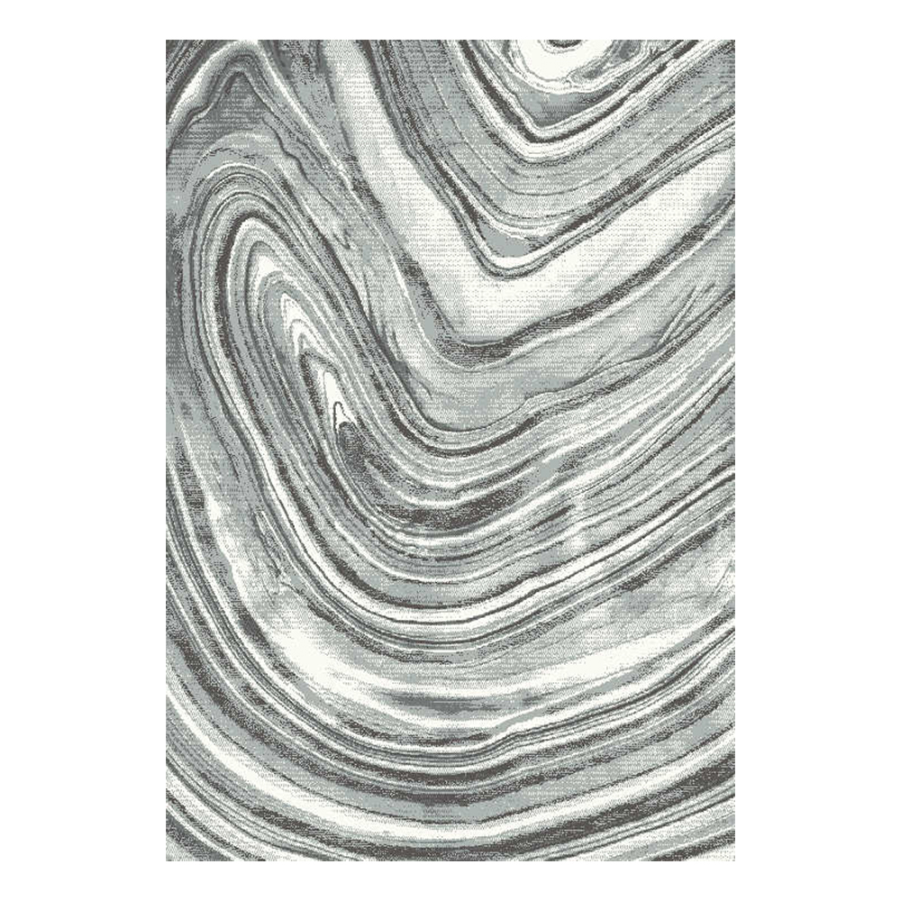 Cornelia 3600 Waves Pattern Carpet Rug; (160×230)cm, Grey 1