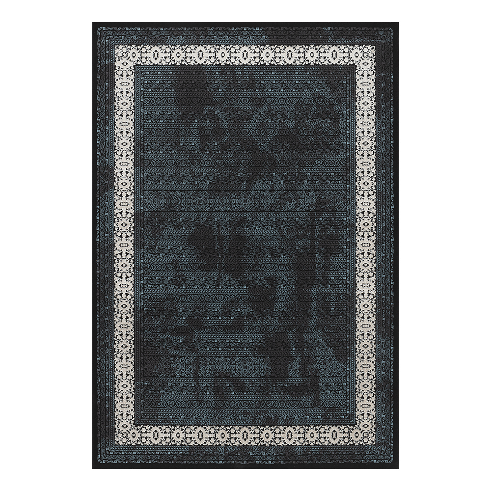 Ufuk: Retro Tribal Pattern Carpet Rug; (240×340)cm, Onyx 1