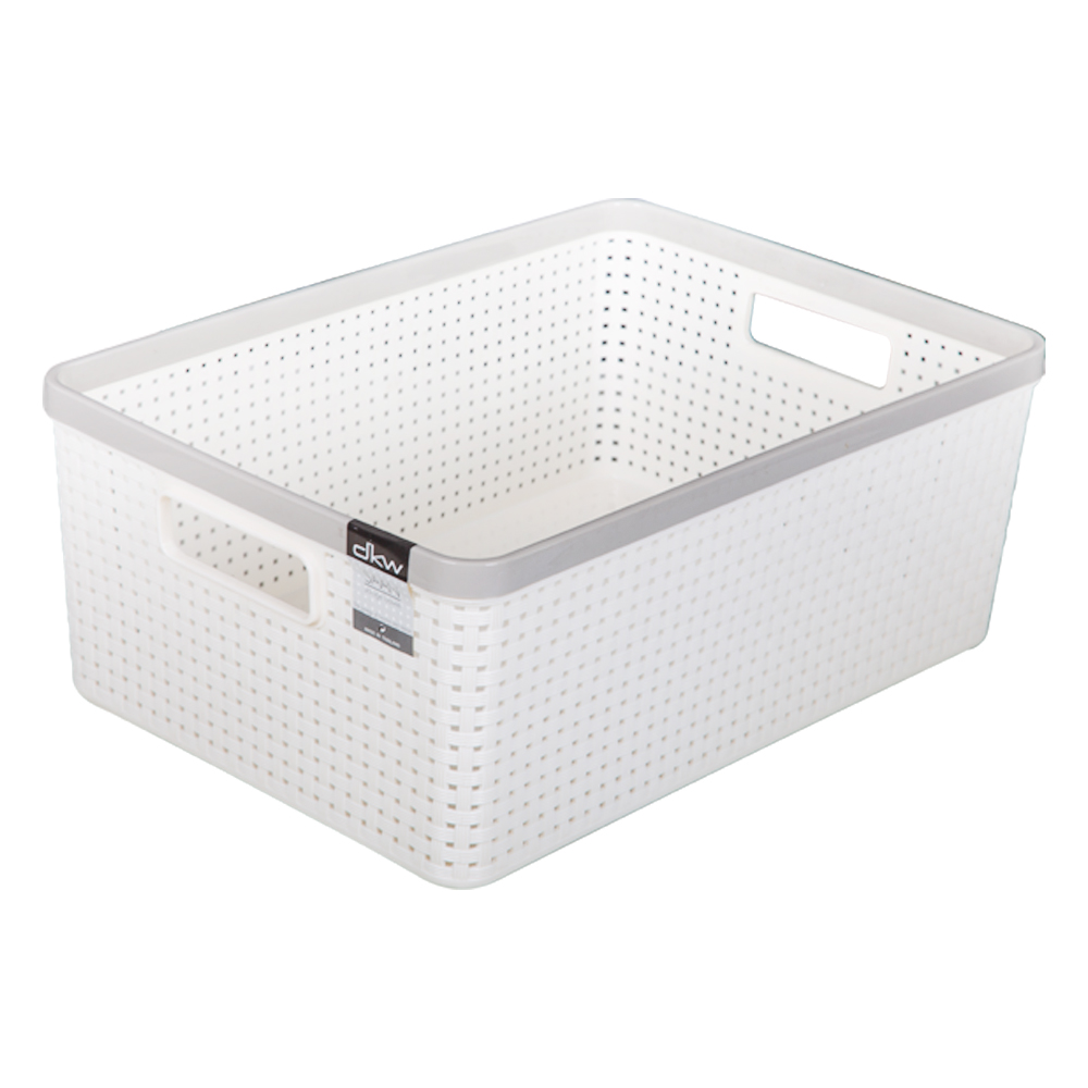 Sann Storage Basket- Large, Soft Cream/Soft Grey