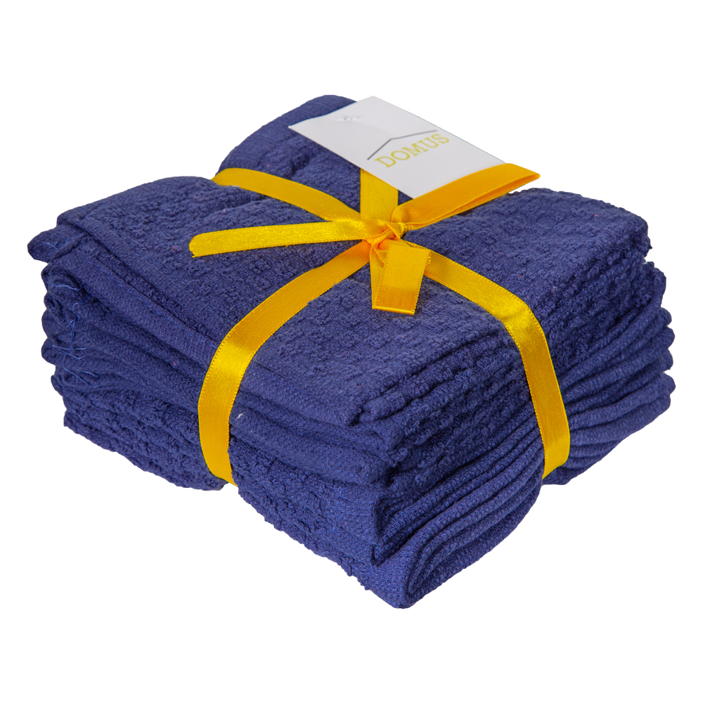 Domus: Popcorn Wash Cloth; (30x30)cm 8pieces Set,Navy Blue