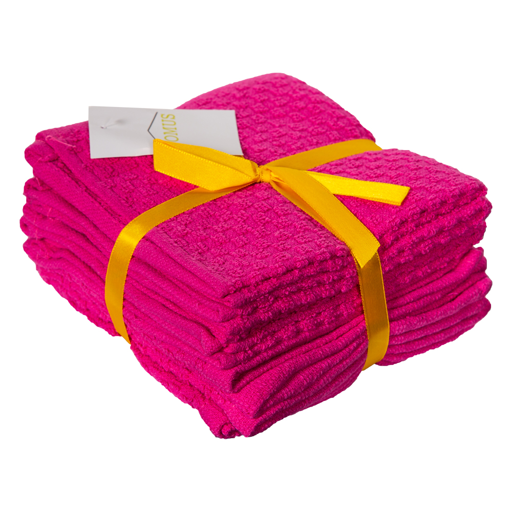Domus: Popcorn Wash Cloth; (30x30)cm 8pieces Set, Pink
