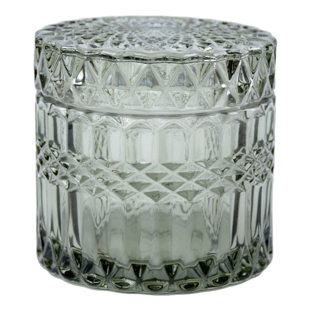 Glass Candle Holder With Lid; (10.5×10