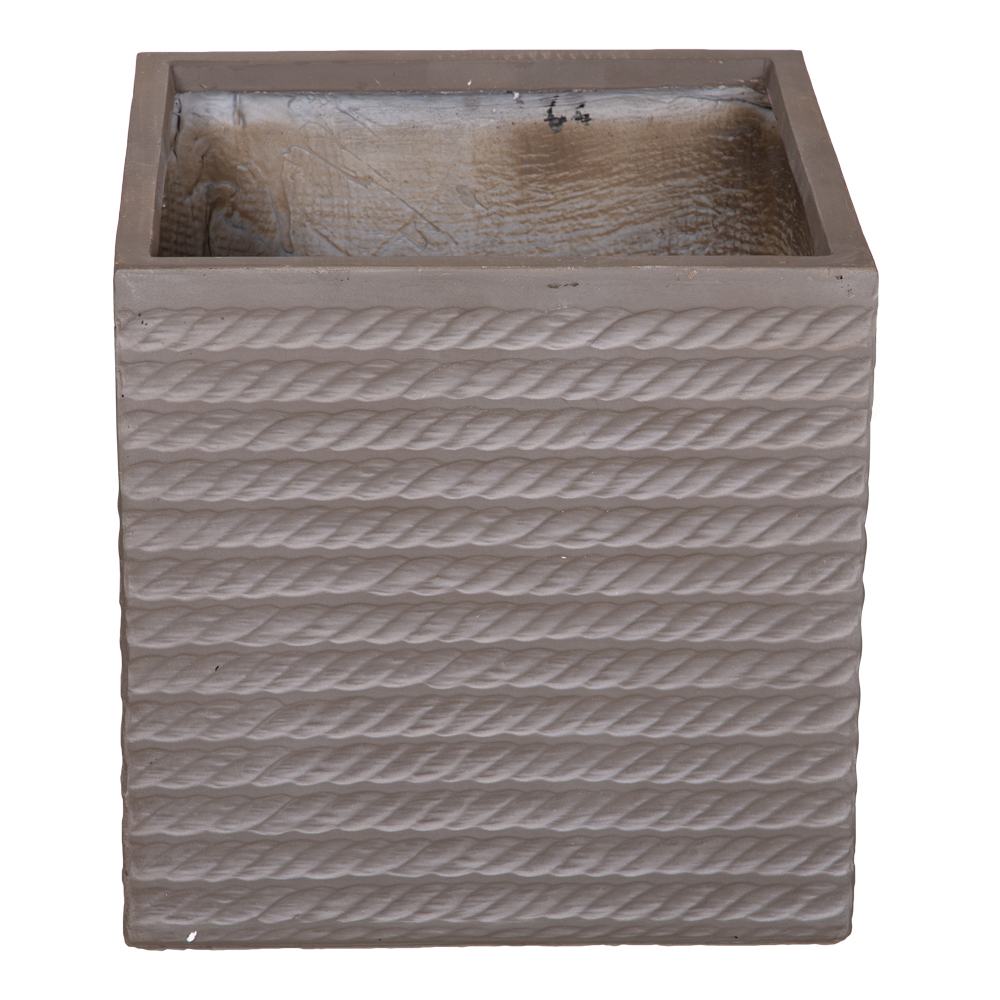Fibre Clay Pot: Medium (37x37x37)cm, Brown 1