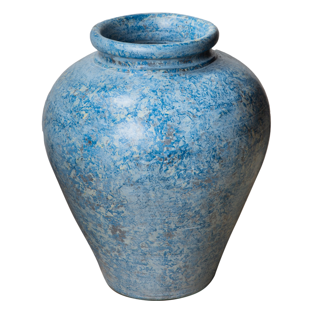Plain Barrel Vase, Blue 1