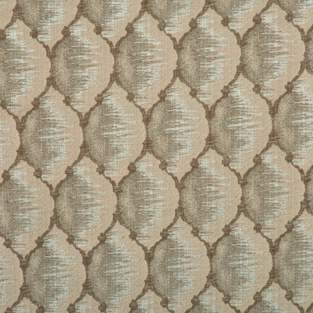 Mysore Collection: Neptune Quatrefoil Pattern Polyester Fabric; 280cm, Beige 1