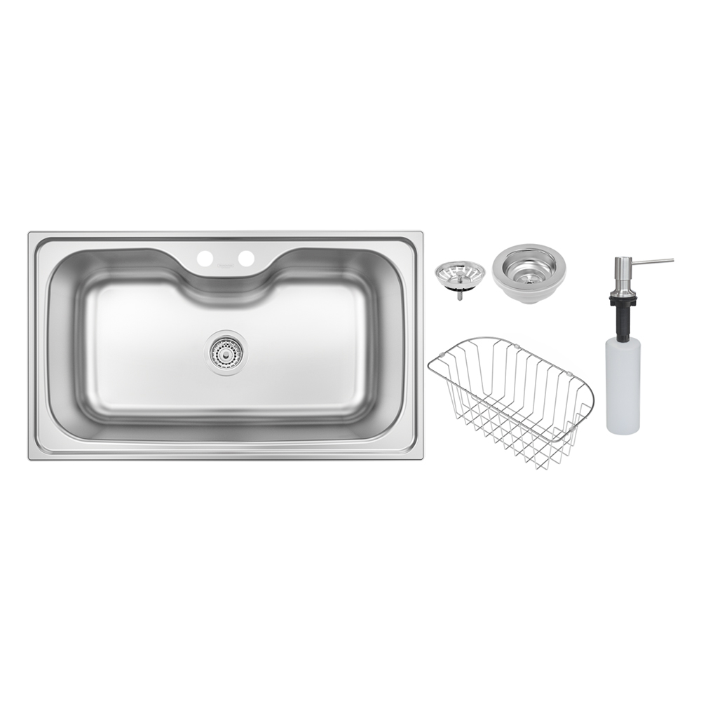 Maxi Morgana 78FX Stainless Steel Inset Kitchen Sink; Single Bowl, (86×50)cm + Waste 1
