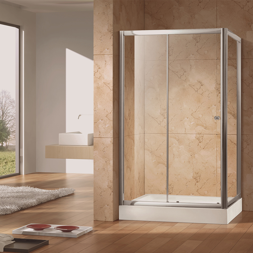 Rectangular Shower Cubicle & Tray: (120x80x200)cm