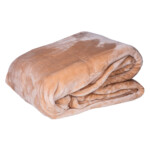 Domus: Microfiber Flannel Blanket; (150x220)cm, Beige
