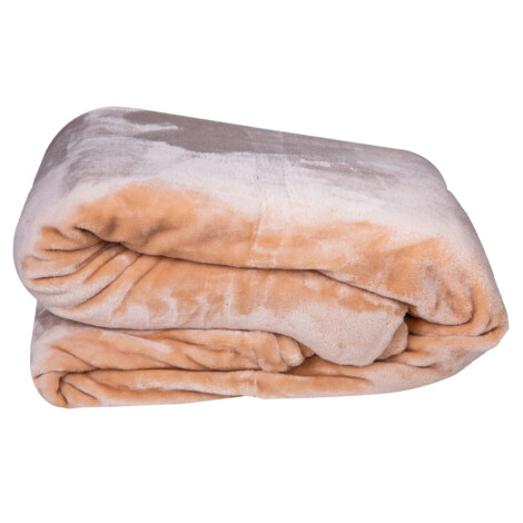 Domus: Microfiber Flannel Blanket; (220x240)cm, Beige