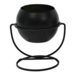 Full Black Planter With Stand; (23x23x18.5)cm, Black