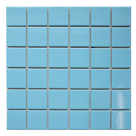 G4827: Glossy Blue Porcelain Mosaic Tile; (30.6×30