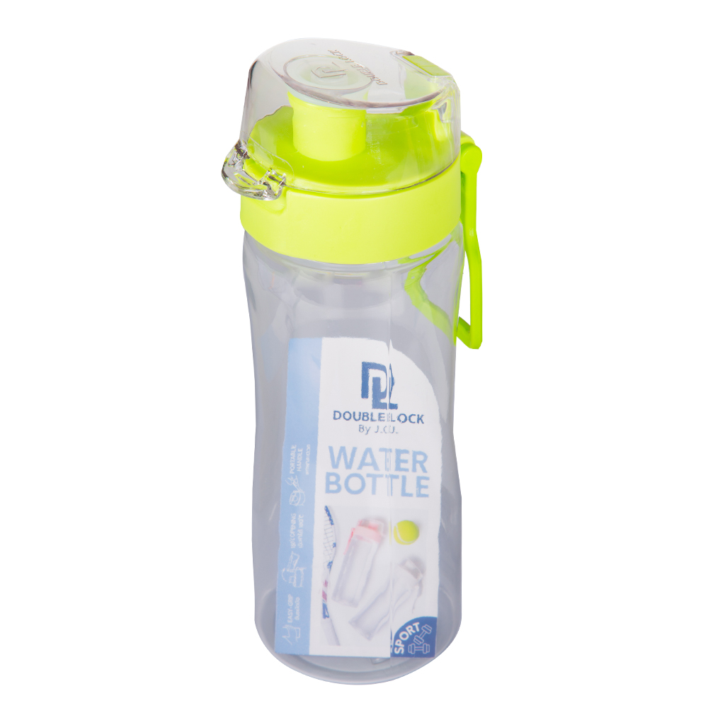 Double Lock Water Bottle; 600ml, Green 1