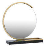 Lux Table Standing Mirror; (38.5x10x43)cm, Black/Gold