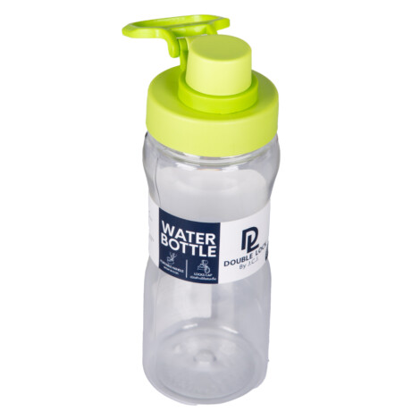 Double Lock Water Bottle; 600ML, Green 1