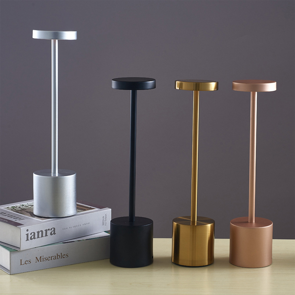 Domus: Metal/Aluminium LED Table Lamp; Dimmable: AC85-265V; (D8xH34)cm, Gold