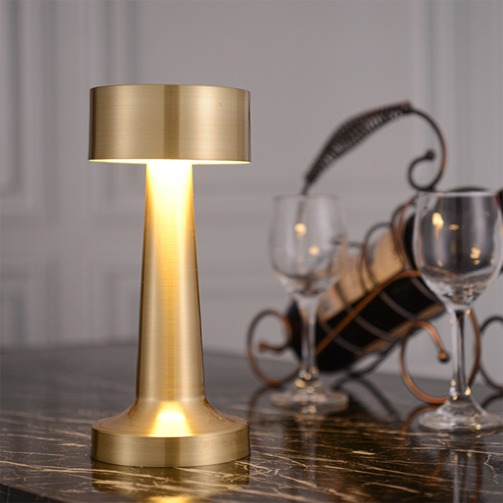 Domus: Metal/Aluminium LED Table Lamp: AC85-265V; (D7.8xH21)cm, Gold