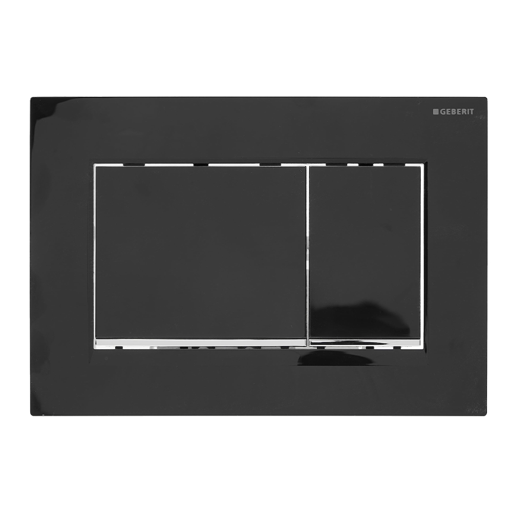 Geberit: Actuator Plate; Sigma 30 For Dual Flush, Black Bright Chrome Plated 1