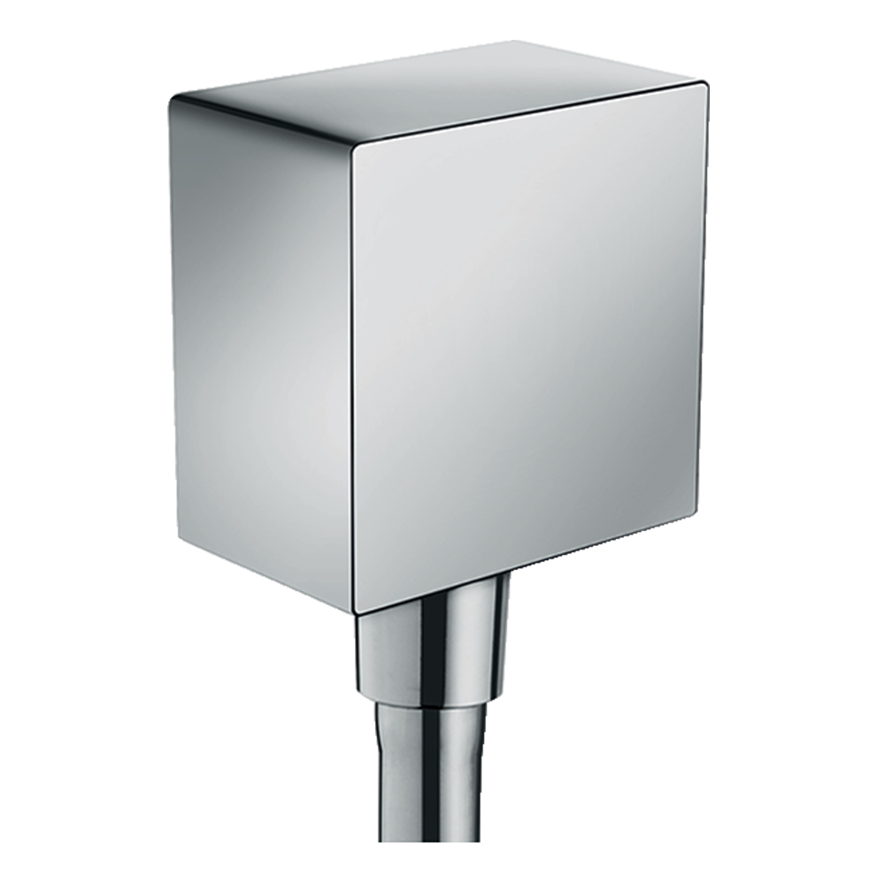 Fixfit DN15: Square Wall Outlet With Non-Return Valve, Chrome Plated 1