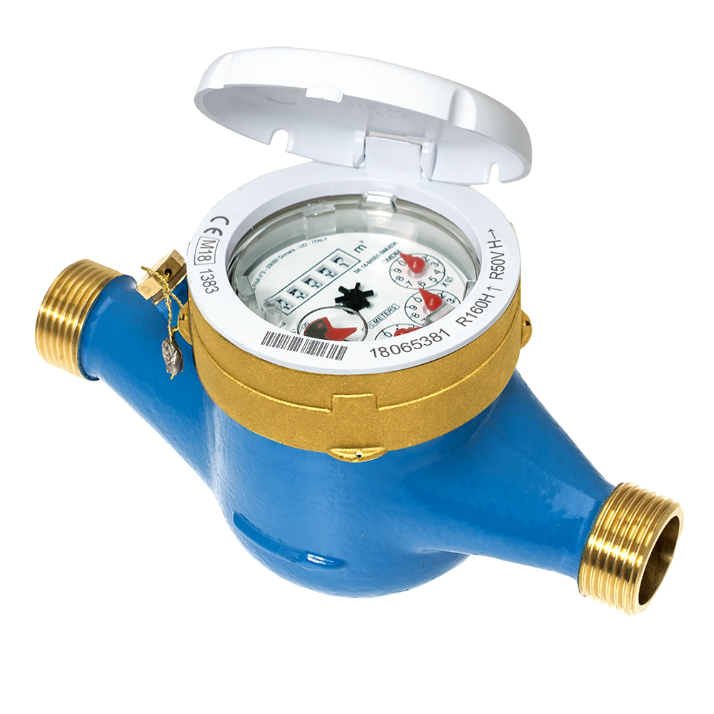 Residential Water Meter: Multi Jet, Dry Dial, T50, R100: DN15, 1/2 Inch 1