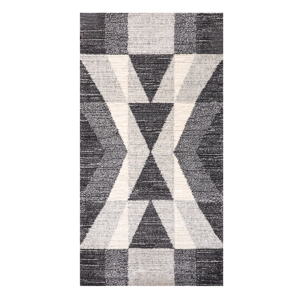 Balta: Siroc patterned Carpet Rug; (80×150)cm, Black/grey 1