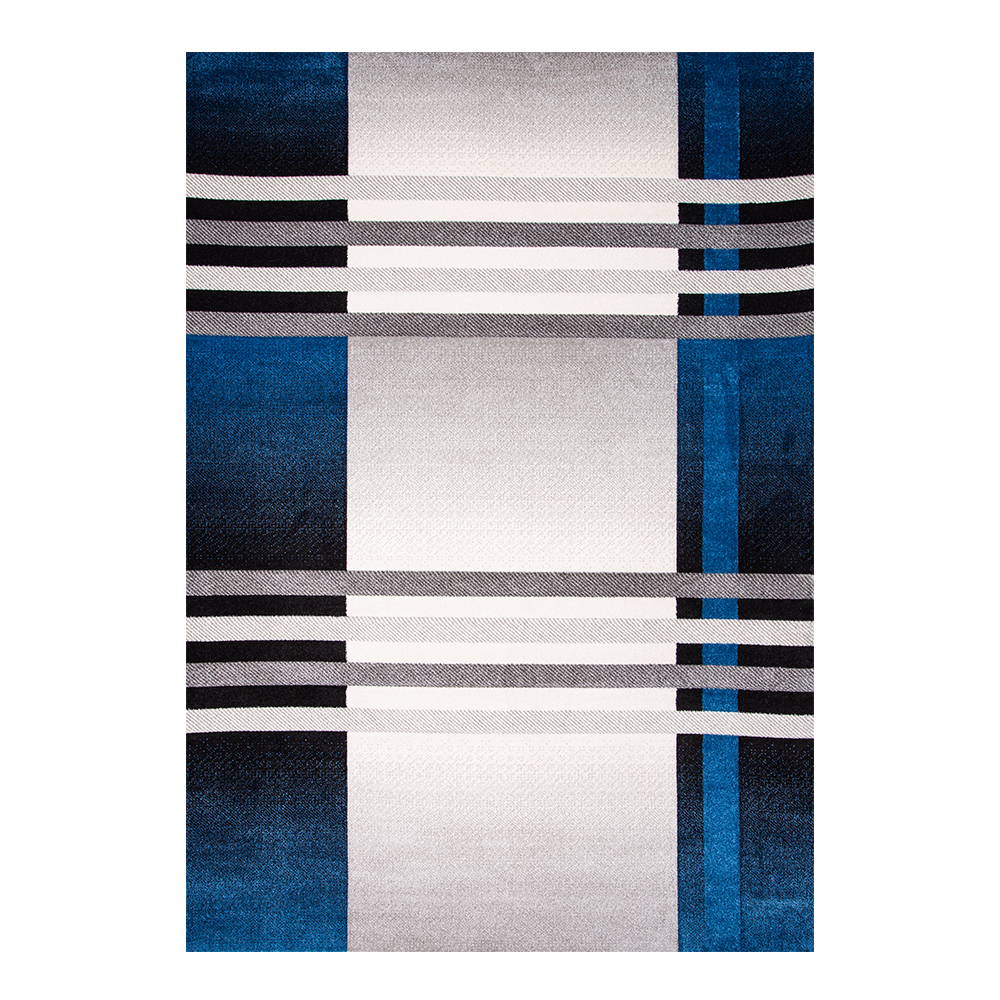 Grand: Colorful Faery 2500 Abstract Stripe Pattern Carpet Rug; (200×290)cm, Blue/Grey 1