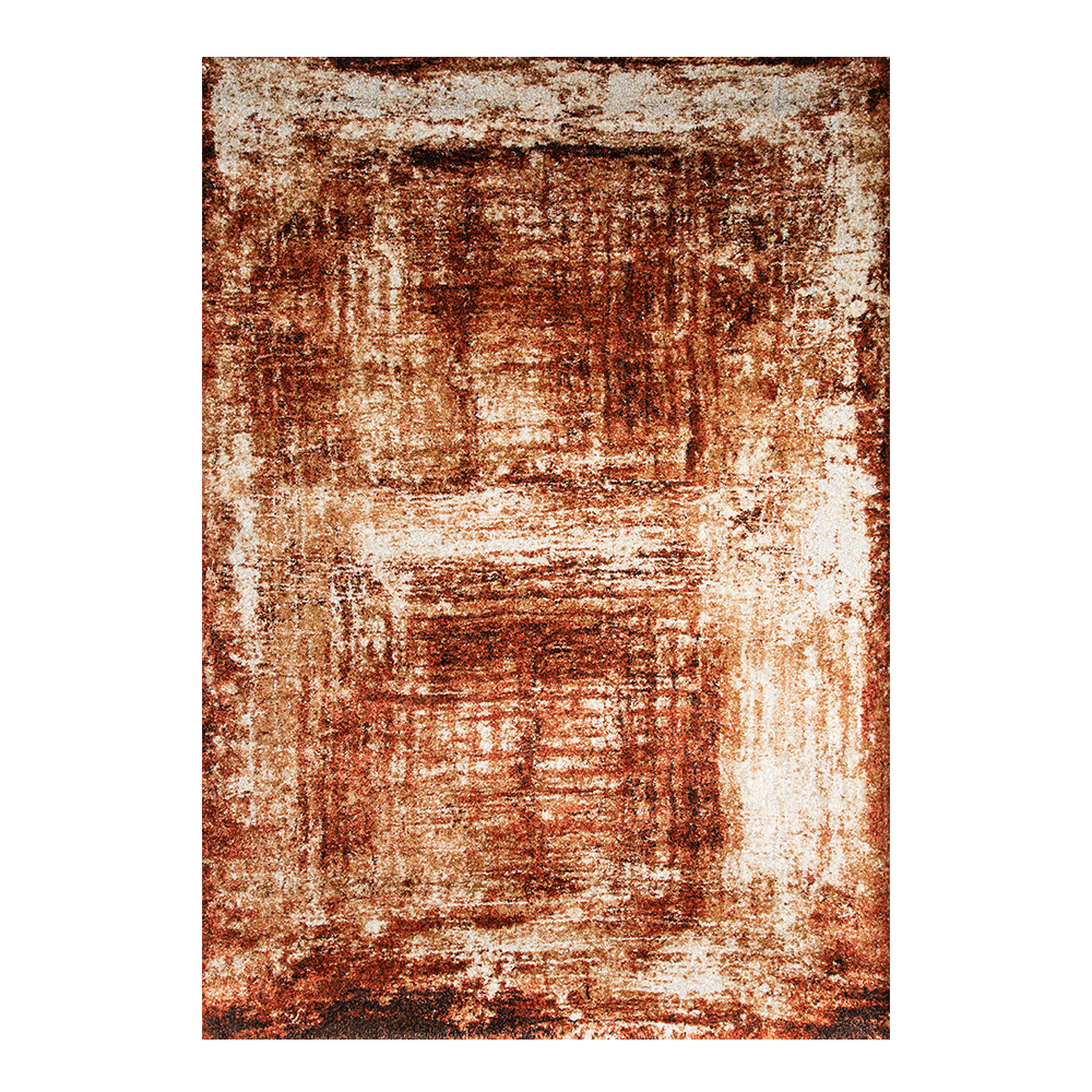 Oriental Weavers: Omnia Abstract Carpet Rug; (80×150)cm, Copper Red 1