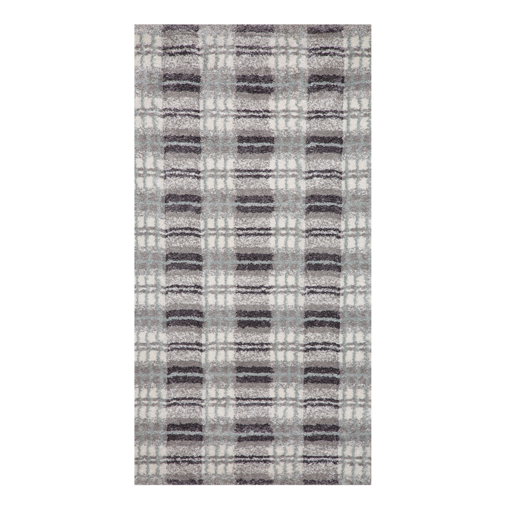 Oriental Weavers: Castro Curved Plaid Pattern Carpet Rug; (200×290)cm, Grey  1
