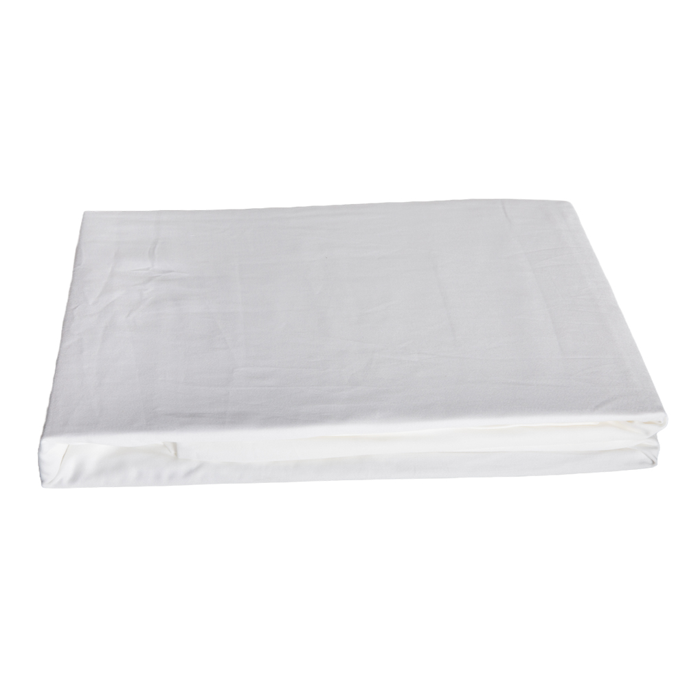 Domus: Super King Fitted Bed Sheet, 1pc; (180x200+30)cm, White